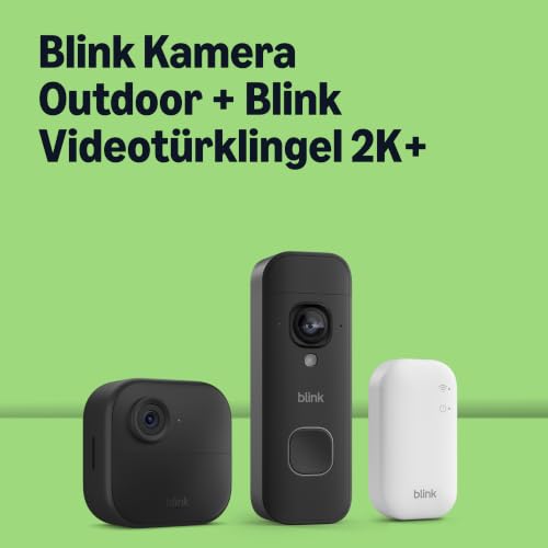 Detalle de Blink Outdoor 4 Kamera + Videotürklingel 2K+ (neueste Generation) – Kabellose Sicherheit rund um dein Zuhause