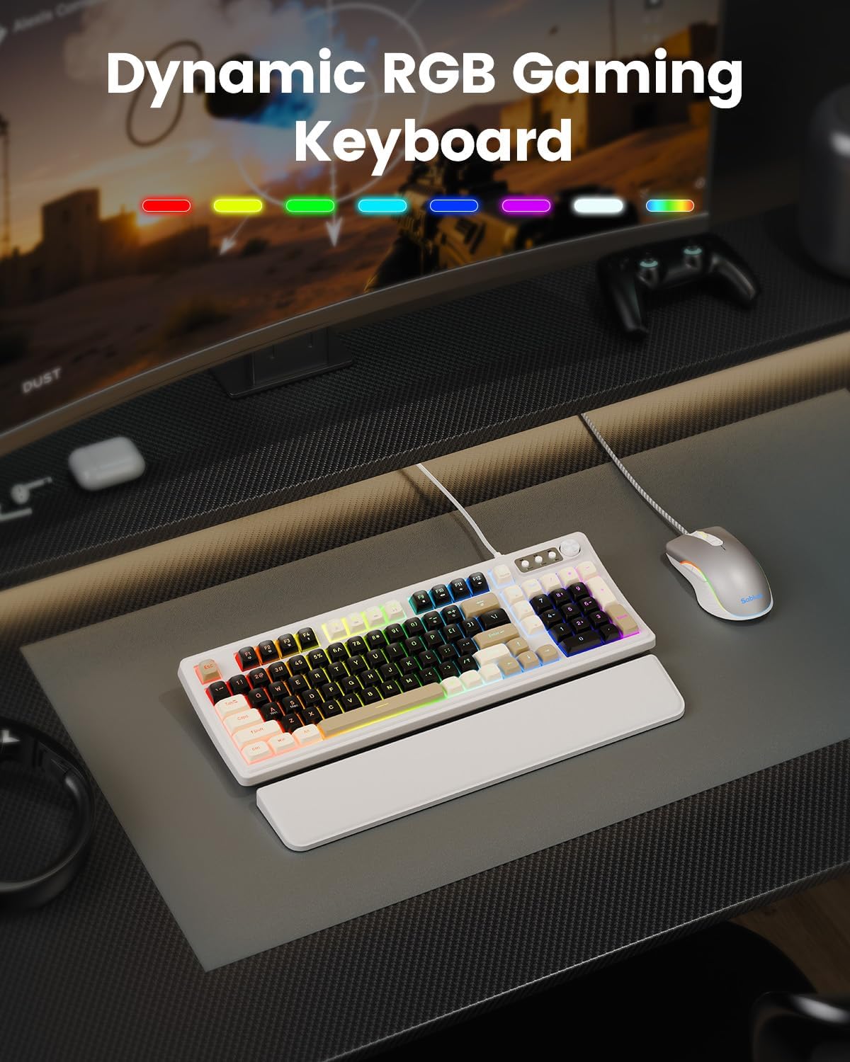 Thumbnail 1 de SABLUTE Wired Gaming Keyboard and Mouse