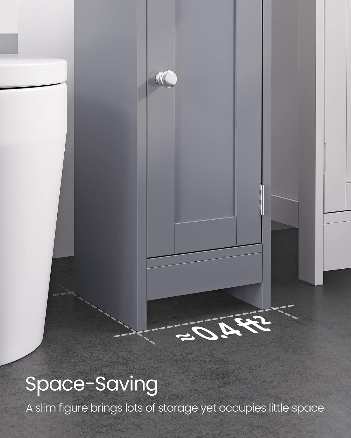 Thumbnail 6 de VASAGLE Corner Storage Cabinet, Dove Gray