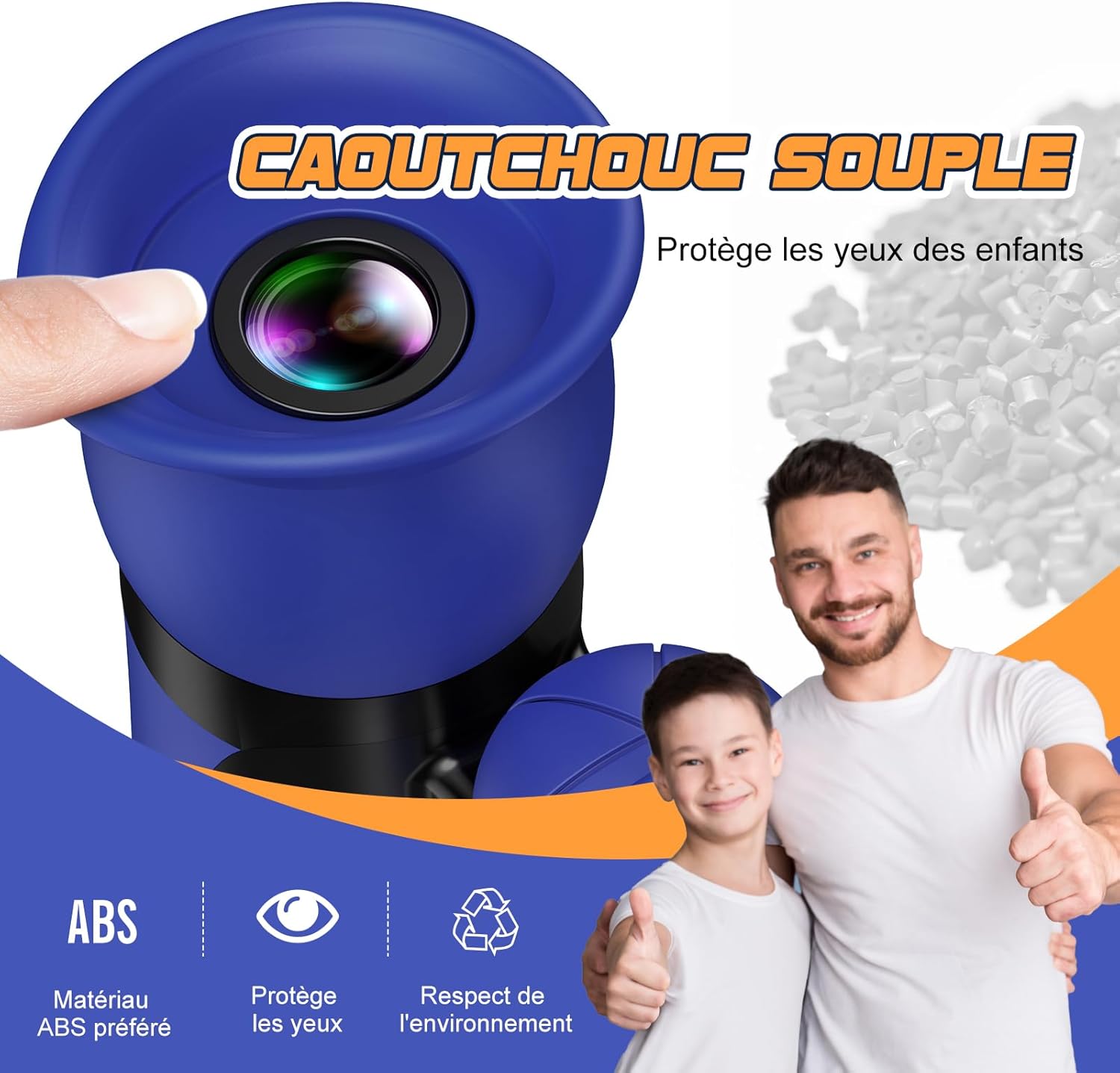 Thumbnail 2 de Anginne Jumelles pour enfants 3 à 12 ans avec guide d’oiseaux – 8x HD pour observation en extérieur