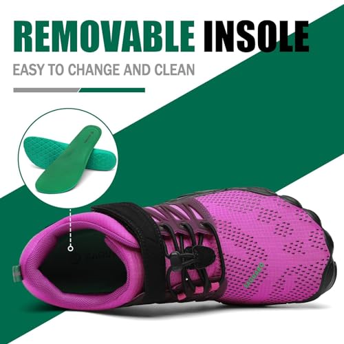 Detalle de SAGUARO Zapatillas Barefoot para Hombre y Mujer (Zapatillas Minimalistas, Zero Drop, Morado, Talla 40) - Trail y Uso Diario