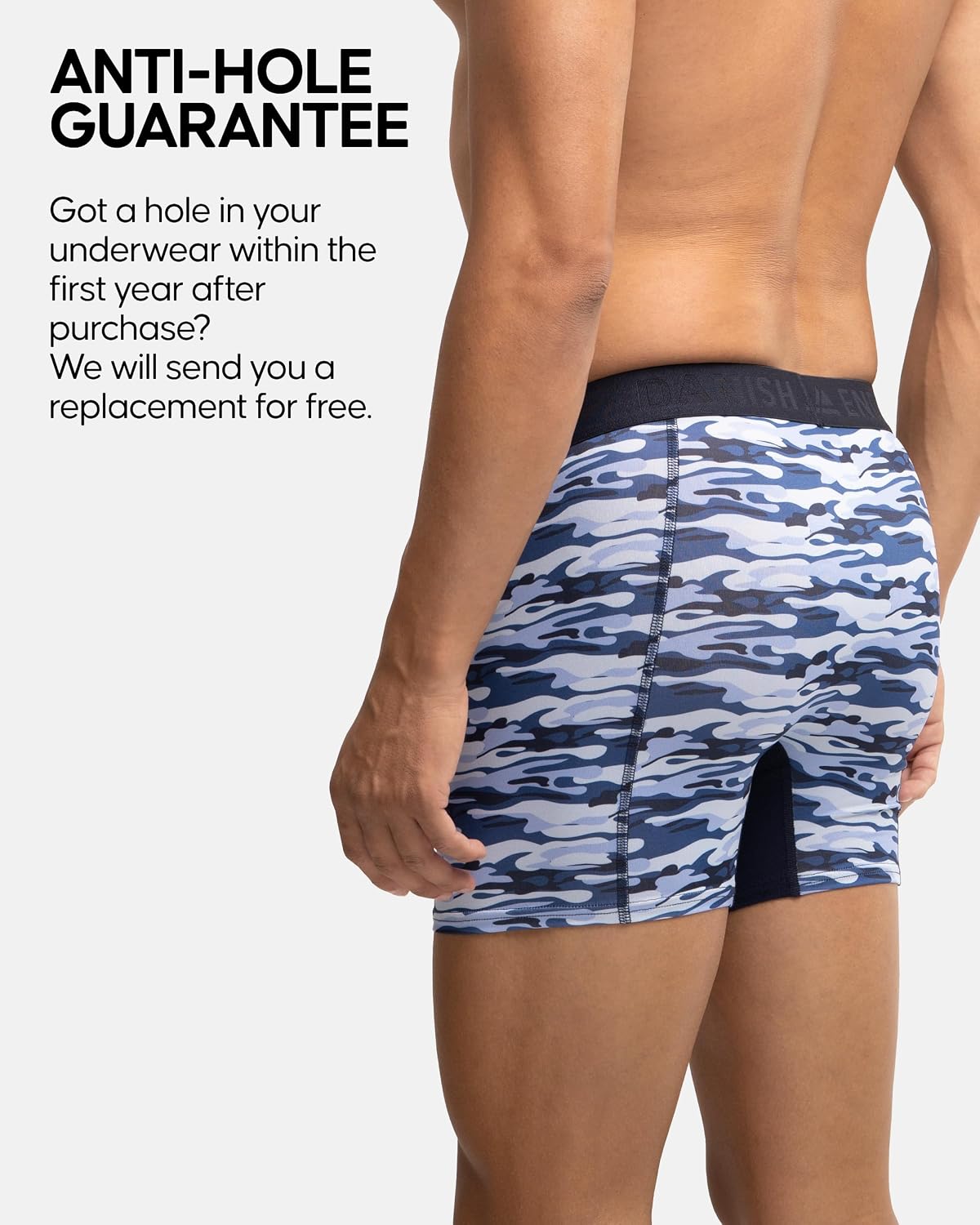 Detalle 2 de DANISH ENDURANCE Sports Boxers for Men – Anti-Chafe, Moisture-Wicking, with Pouch (Regular or Long Leg) – 6 Pack