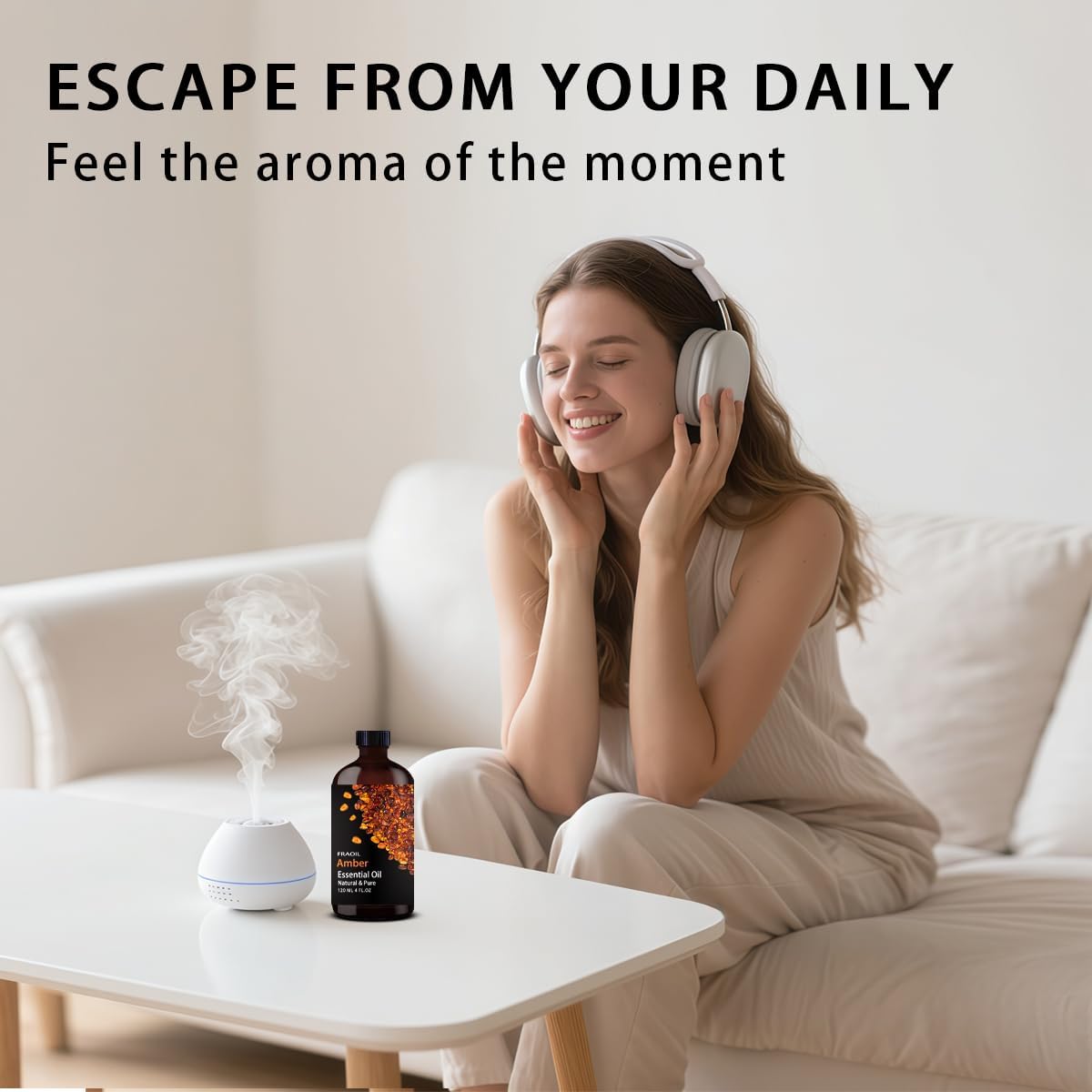 Detalle de FRAOIL Cinnamon Essential Oil 16 oz (480 ml) for Diffuser, DIY Crafts & Aromatherapy