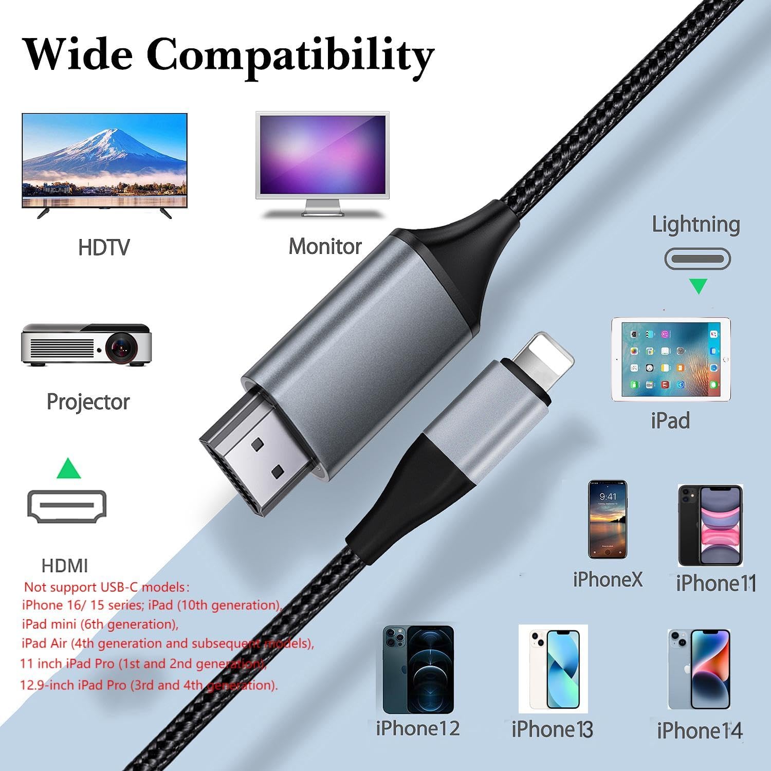 Thumbnail 1 de lulaven Lightning to HDMI Adapter 1080P for iPhone