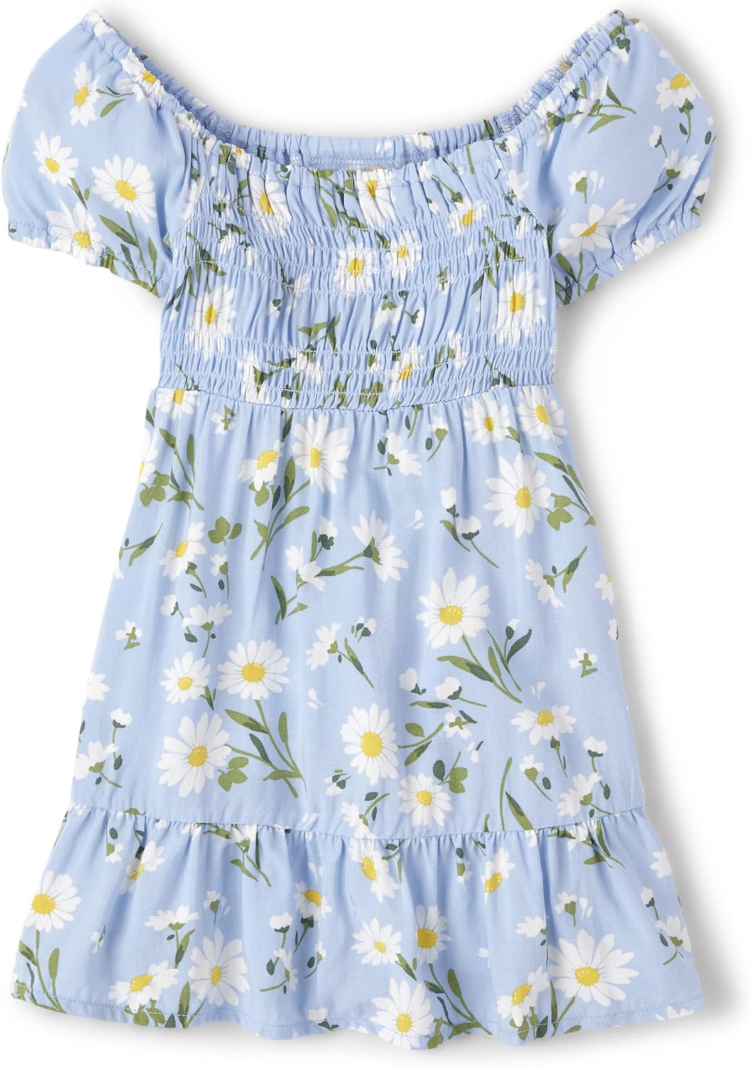 Detalle de The Children's Place Baby-Girls and Toddler Short Sleeve Casual Dress, Daisy Print