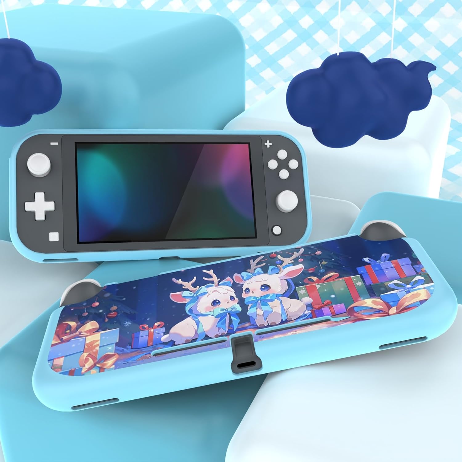 Thumbnail 2 de playvital Santa Deer Custom Protective Case for Nintendo Switch Lite