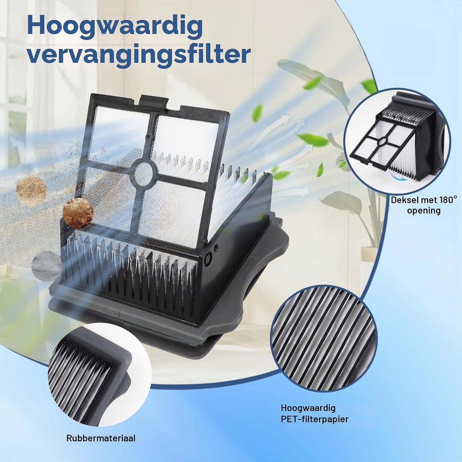 Detalle de YUEYEE S5 accessoireset voor Tineco Floor One, 2 borstelrollen en 2 filters
