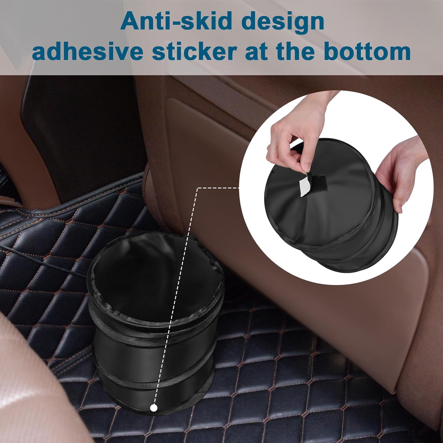 Detalle de Kincown Car Trash Can: Mini Collapsible 2-Pack ๐