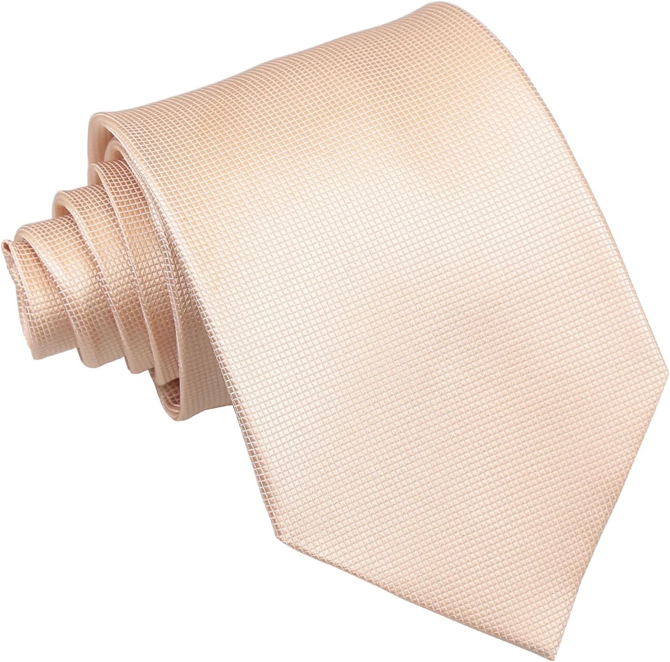Detalle de DQT Mens Solid Check Classic 9cm Tie – Wedding & Formal Necktie