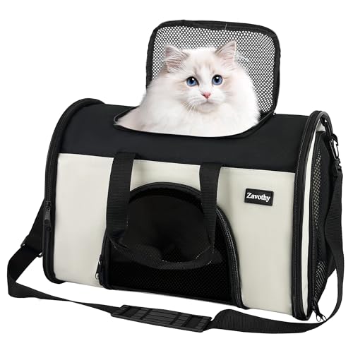 Detalle de Zavothy sac de transport pliable pour chat et chien, respirant, taille S beige