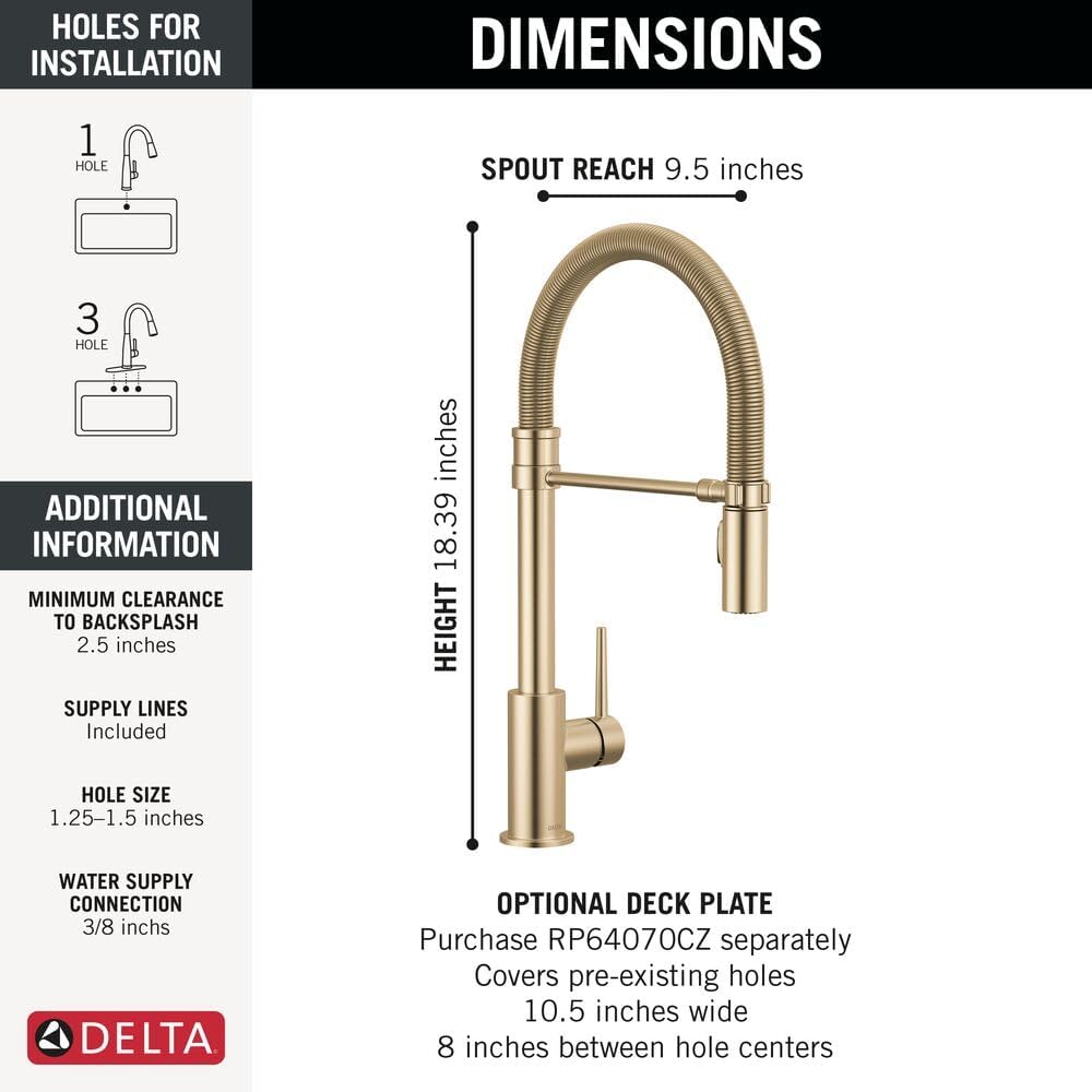 Detalle 2 de Delta kitchen faucet 9659-CZ-DST