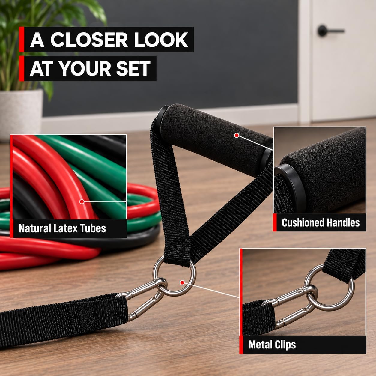 Thumbnail 4 de VEICK Resistance Bands 150 lbs set
