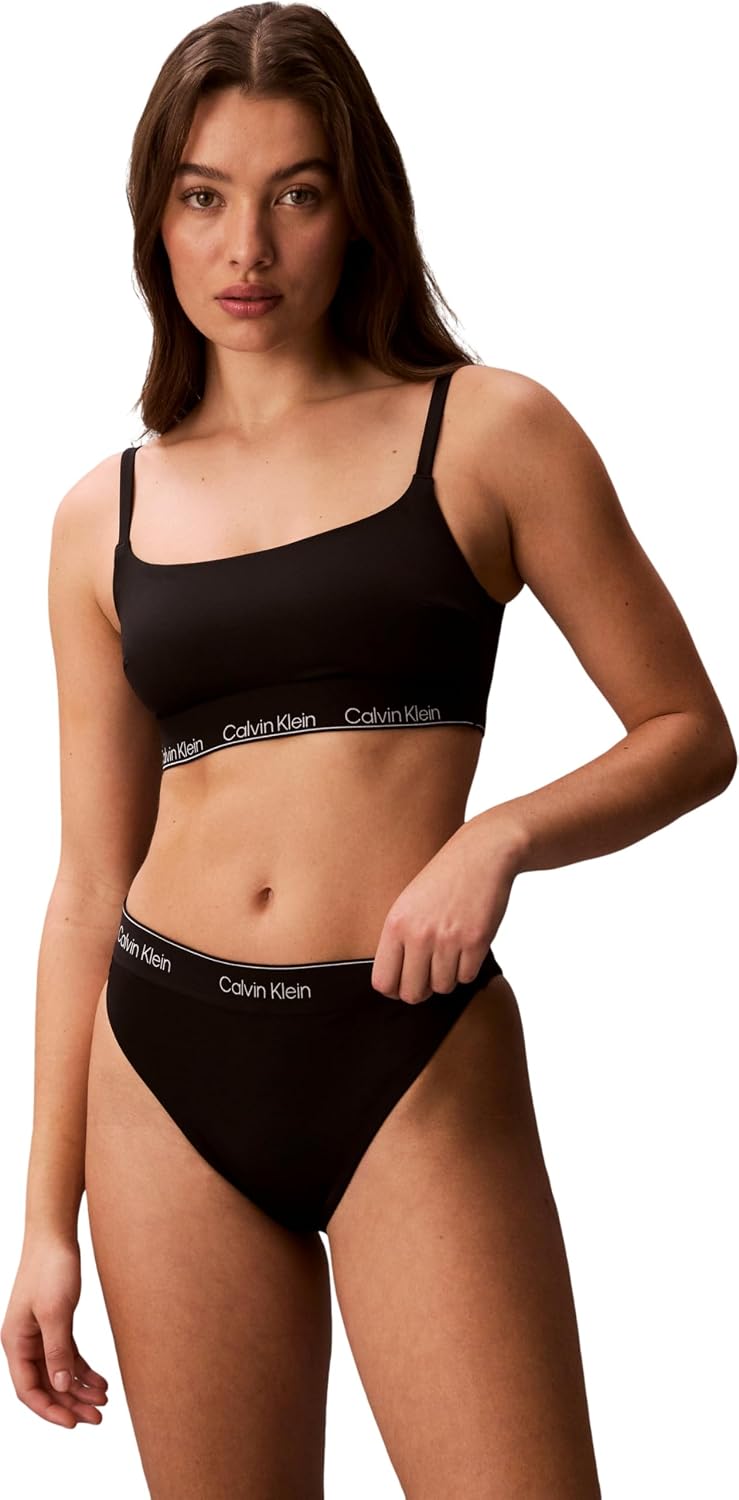 Detalle de Calvin Klein Square Neck Bralette Lv00q61130 – Top da bagno femminile