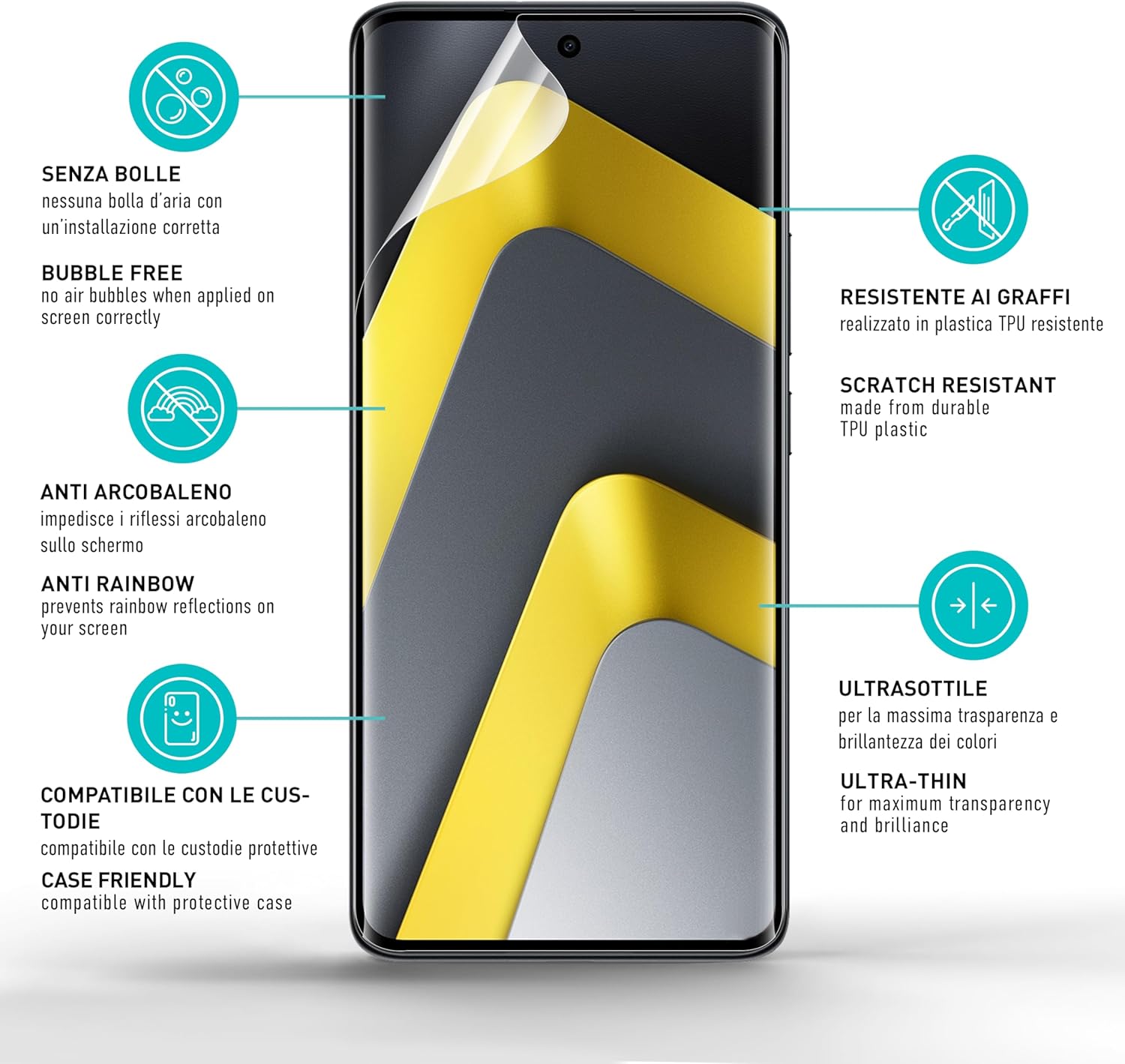 Thumbnail 4 de smartect TPU Pellicola Protettiva [2 Pezzi, Clear] per Xiaomi Poco M8 5G – Protezione completa dello schermo