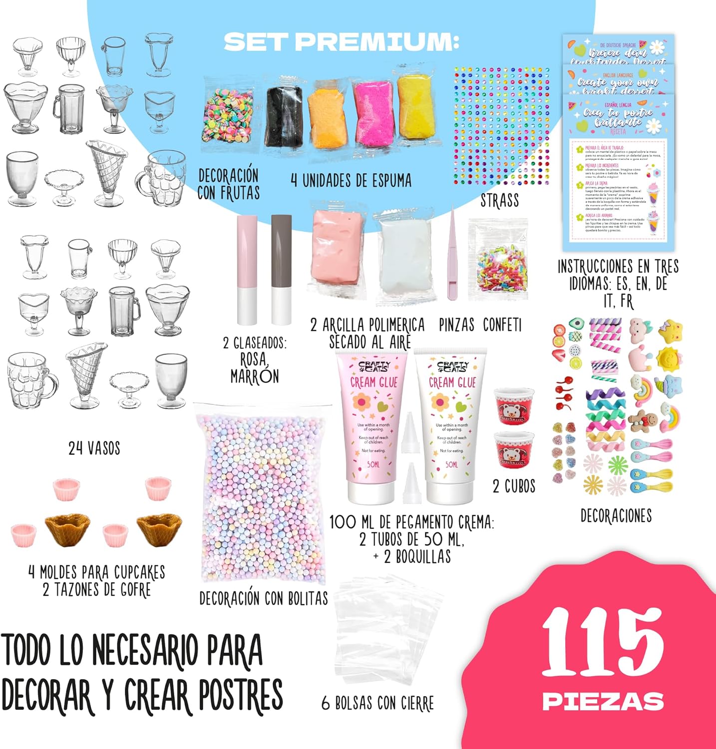 Thumbnail 2 de CRAFTY CATS Kit Fiesta de Postres 115 piezas