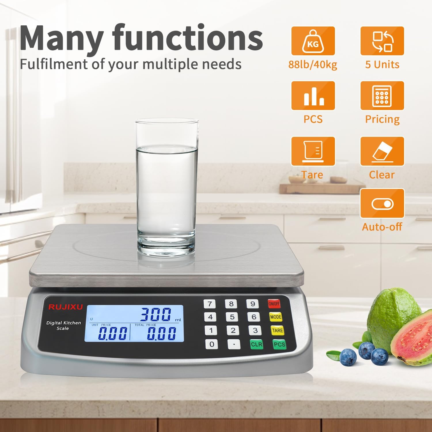 Thumbnail 5 de Food Scale 88lb/40kg Digital Kitchen Scale 1g ⚖