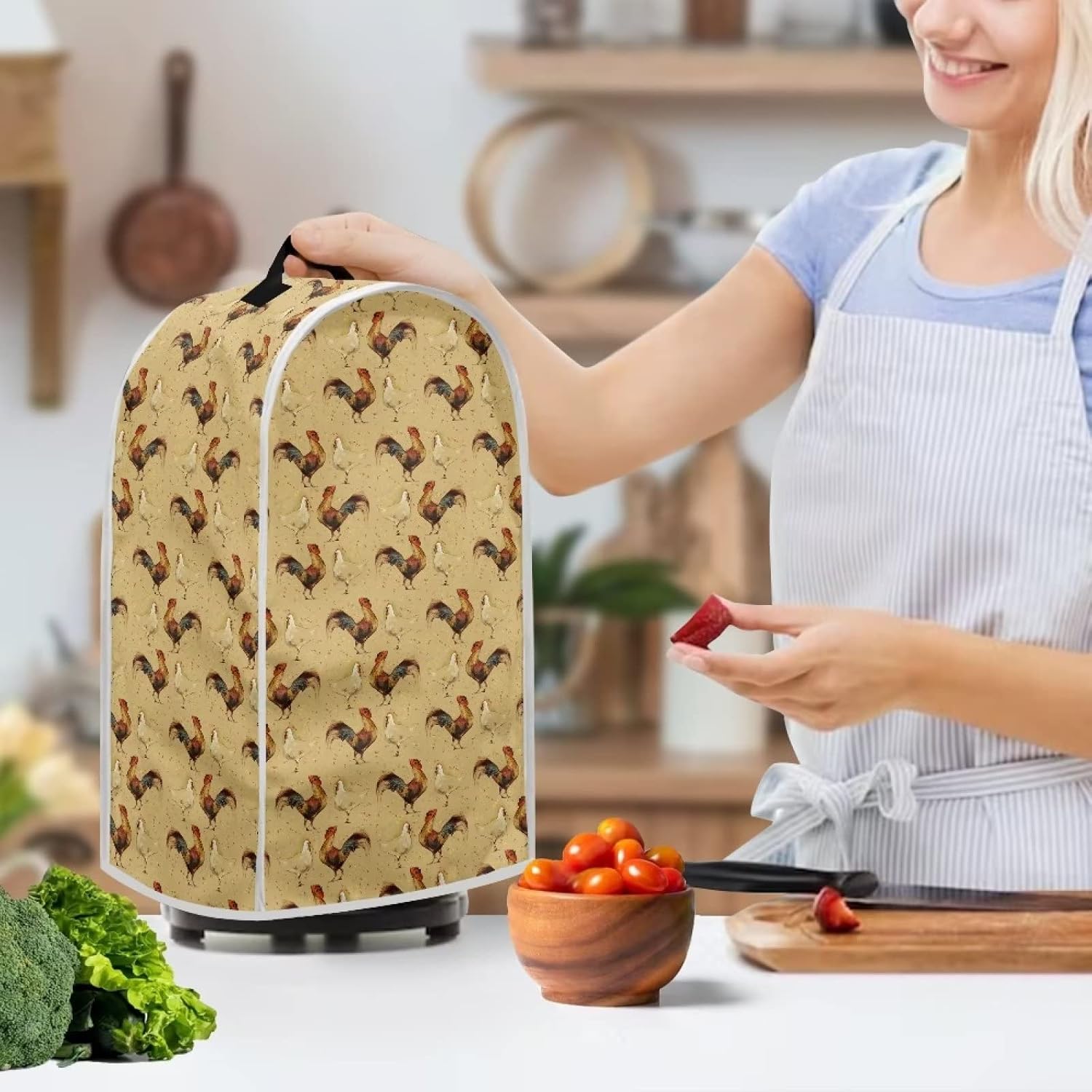 Detalle 2 de Poceacles Chicken Hens Pattern Blender Dust Cover 24cm