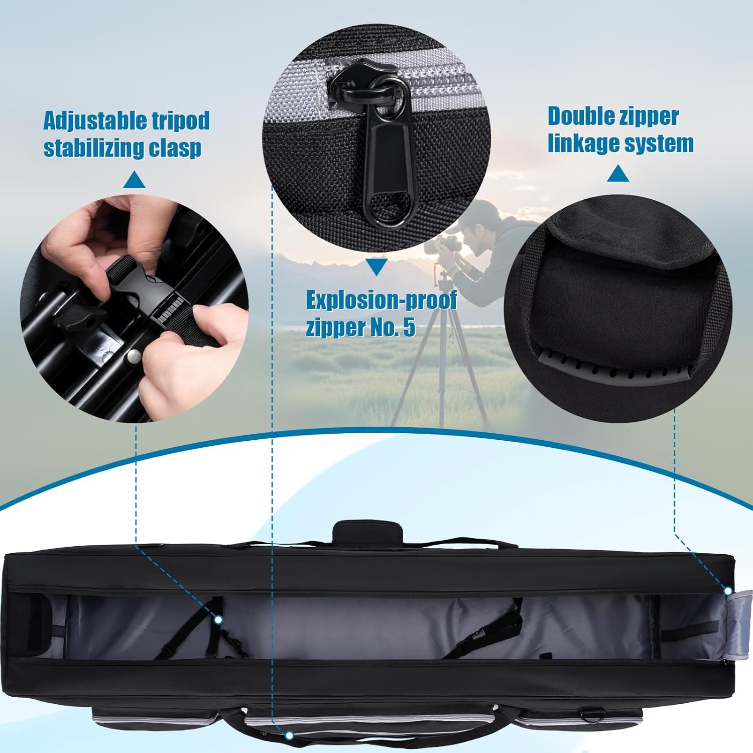 Thumbnail 4 de OUUTMEE 50.8" Tripod Carrying Case 129cm