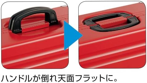 Detalle 1 de トネ(TONE) BX331 ツールケース レッド、スチール製・3段式両開き