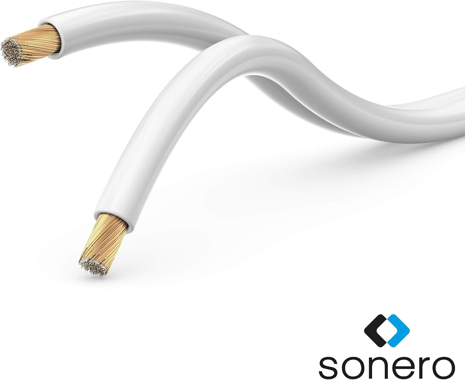 Detalle de Sonero 100 m 2 × 2,50 mm² CCA – biały przewód głośnikowy na rolce