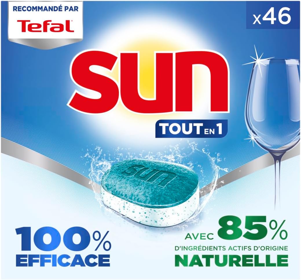 Detalle de Sun Tout en 1 pastilles lave-vaisselle 46 tablettes