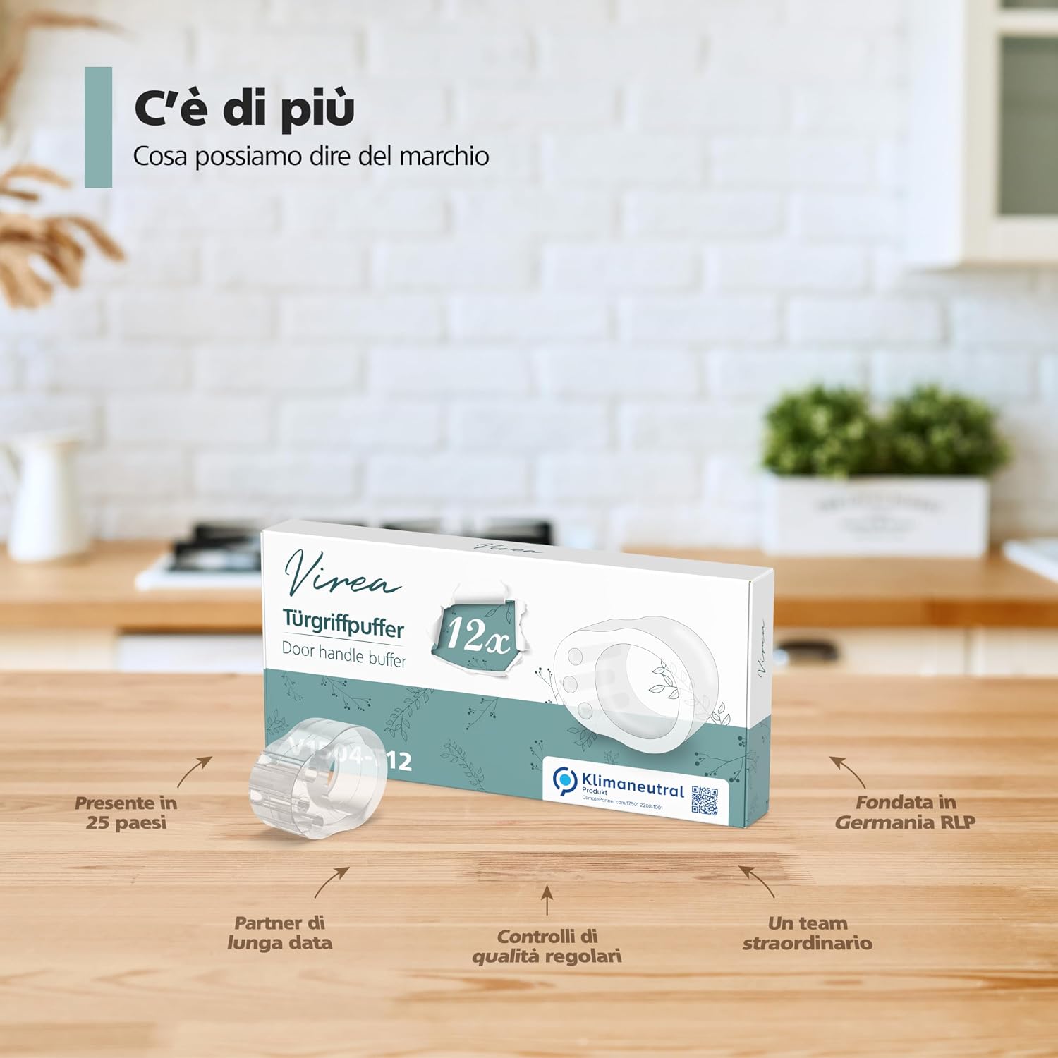 Thumbnail 6 de virea confezione da 12 fermaporta/paracolpi trasparenti per maniglie di porte e finestre