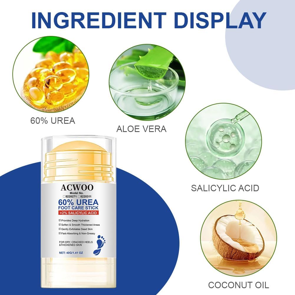 Thumbnail 4 de ACWOO Crème à l'urée 60% 40g pour pieds secs