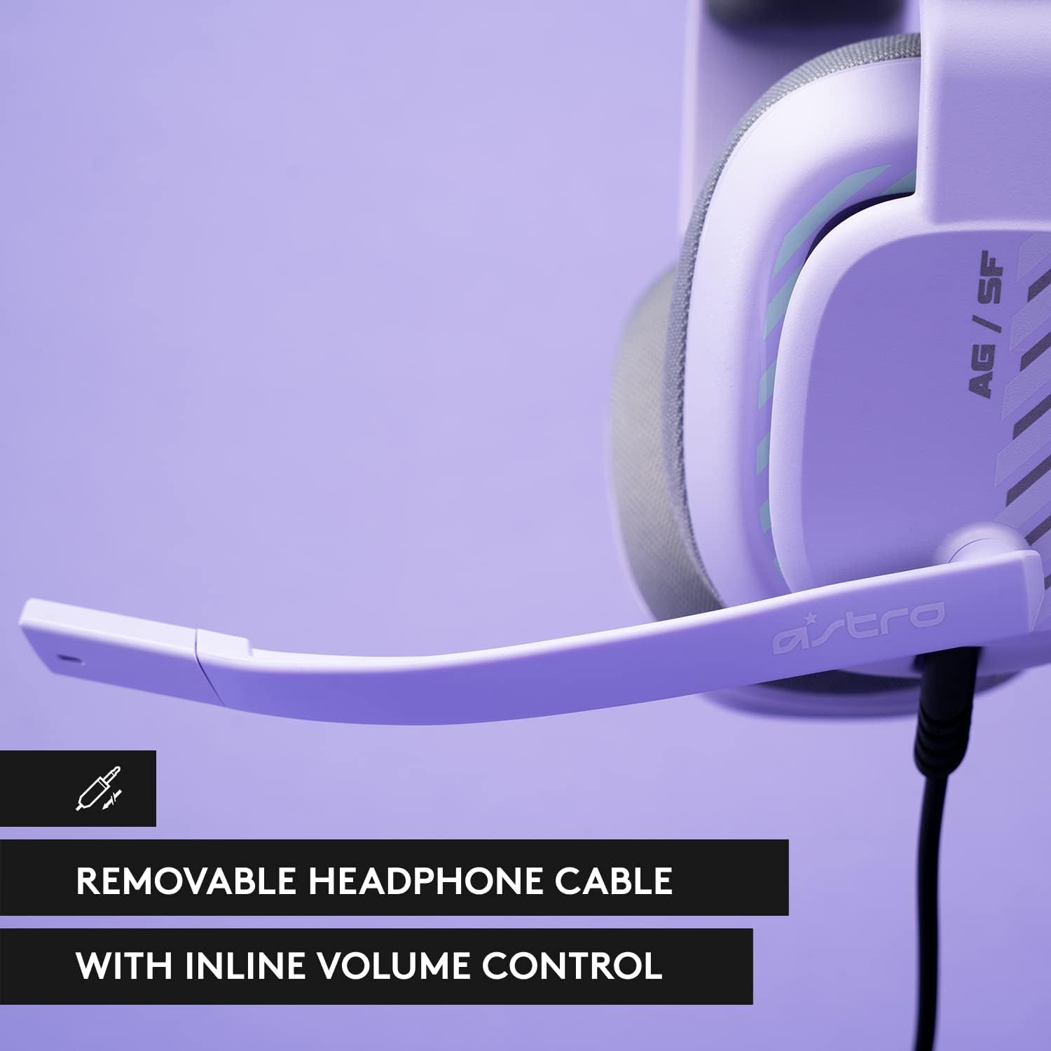 Detalle 2 de ASTRO Gaming A10 Gen 2 Wired Gaming Headset, Lilac, 32 mm Drivers