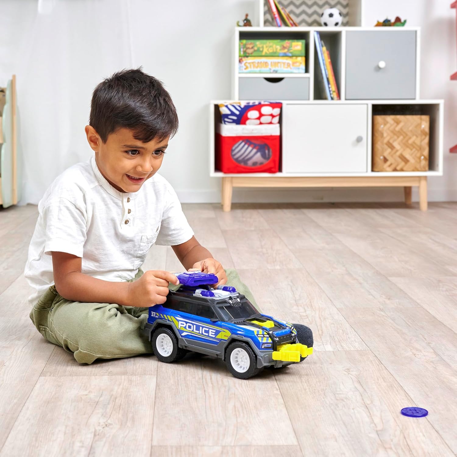 Detalle 2 de Dickie Toys Police SUV 30 cm – A partire dai 3 anni, con disc shooter, luci e suoni
