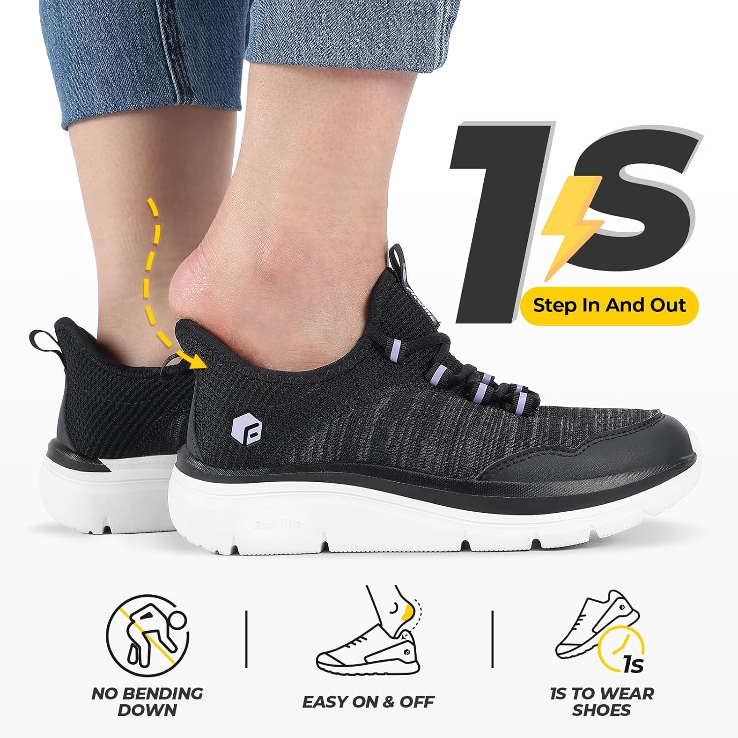 Thumbnail 4 de FitVille Slip On Sneaker Damen – Breite Zehenbox, atmungsaktiv und ultraleicht
