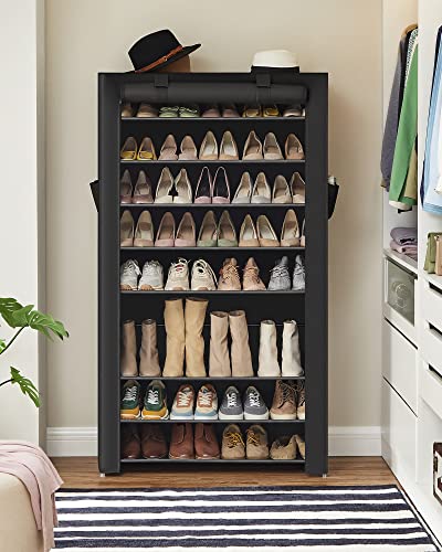 Detalle de SONGMICS Zapatero de Entrada 🥿 10 Niveles, 28x88x160cm Negro