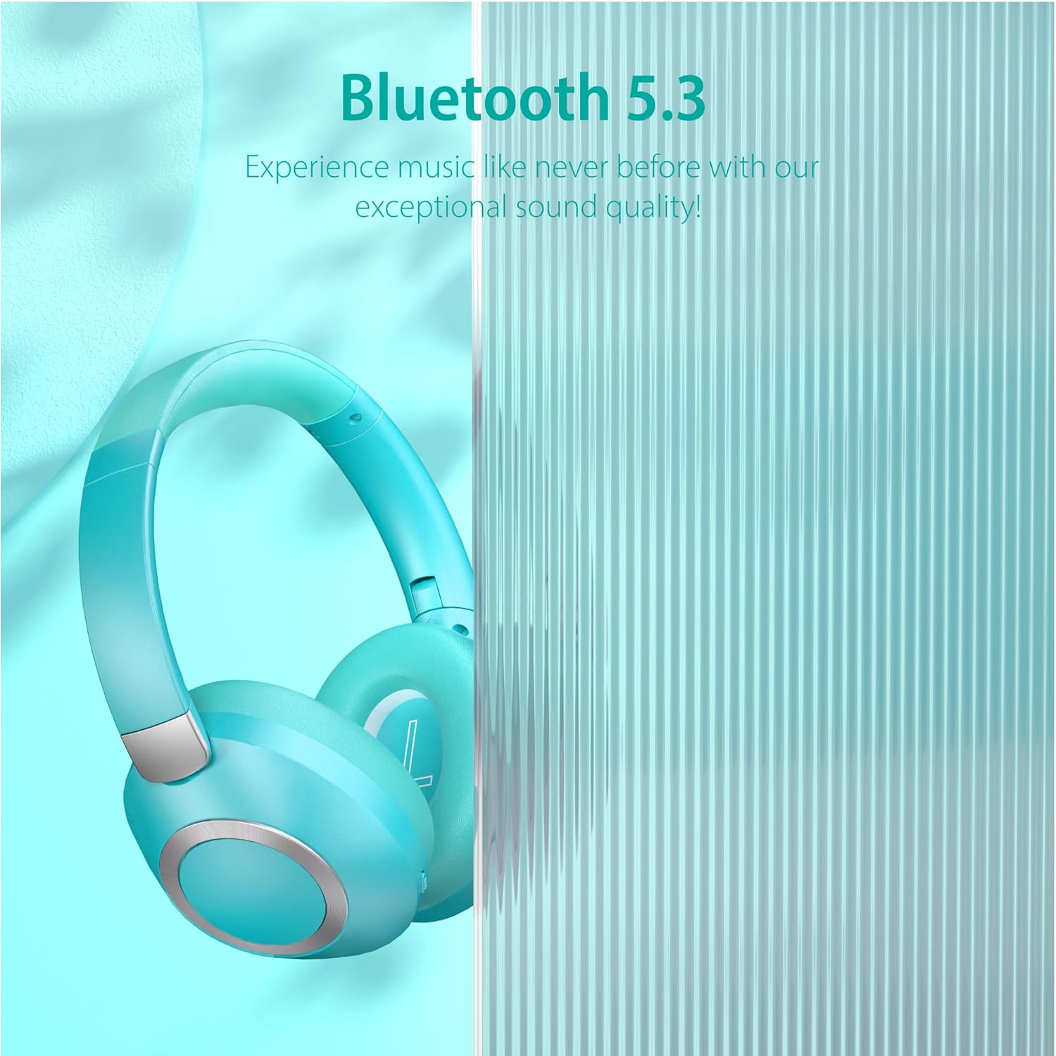 Thumbnail 3 de Lankey Sound Bluetooth-Kopfhörer mit ANC, 5.3 und bis zu 100 Std. Spielzeit (Kabellos, Light Blue)