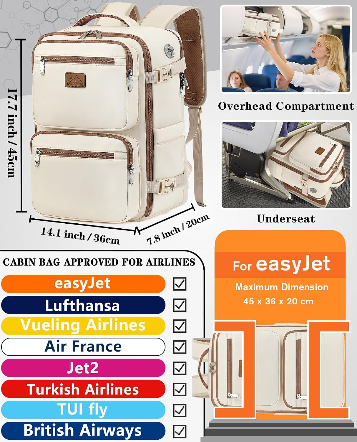Detalle 2 de LYNXCHER Cabin Bag 45x36x20cm