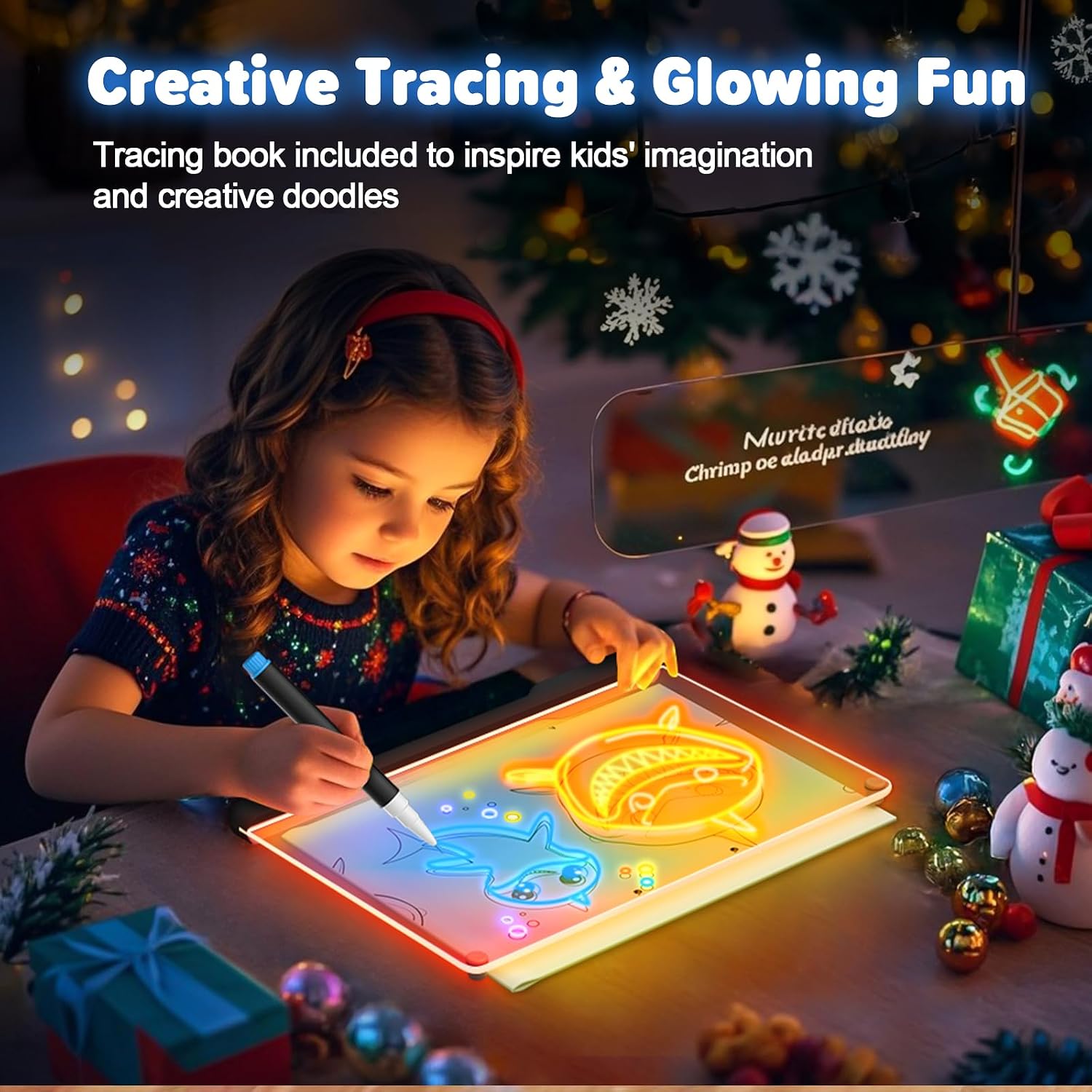Detalle 1 de Geokay E16 16-Inch Rechargeable LED Drawing Board, 9 Light Modes