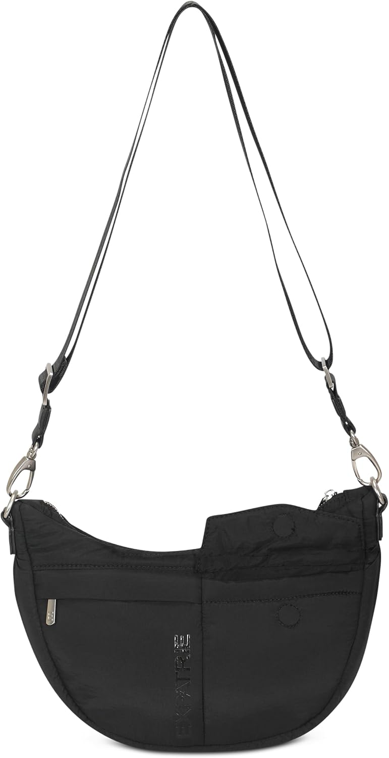 Detalle de Expatrié Vivy Crescent Crossbody Bag femme demi-lune en nylon imperméable
