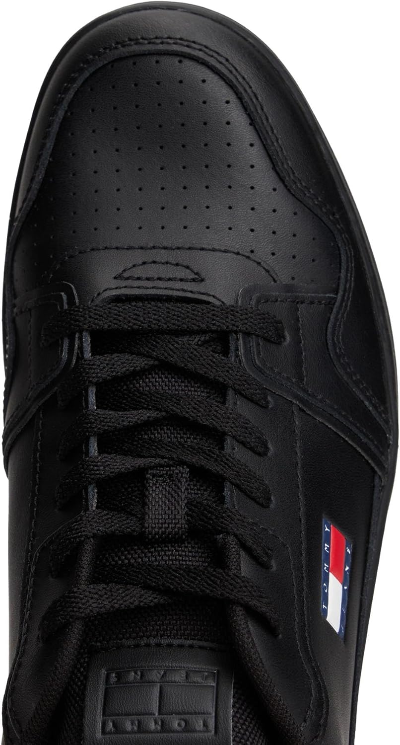 Thumbnail 4 de Tommy Jeans Cuvette Homme TJM Retro Basket basses en cuir, Noir (Black) – Pointure 42