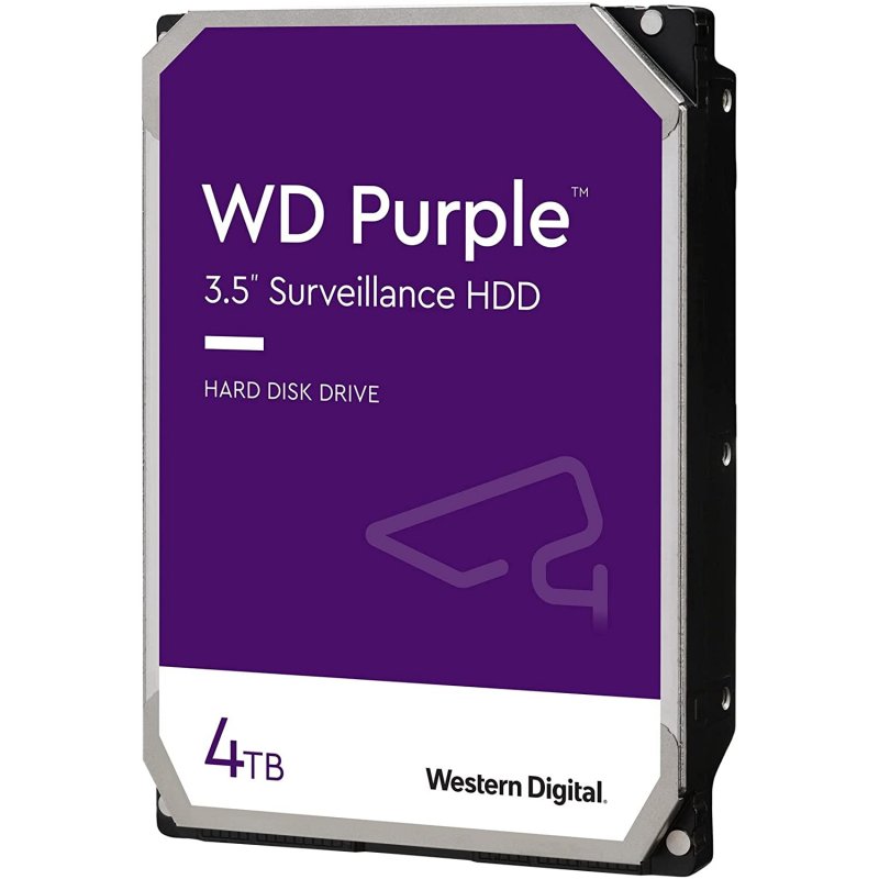 Detalle de WD Purple 3.5" 4TB SATA3 — Disco duro optimizado para videovigilancia 24/7