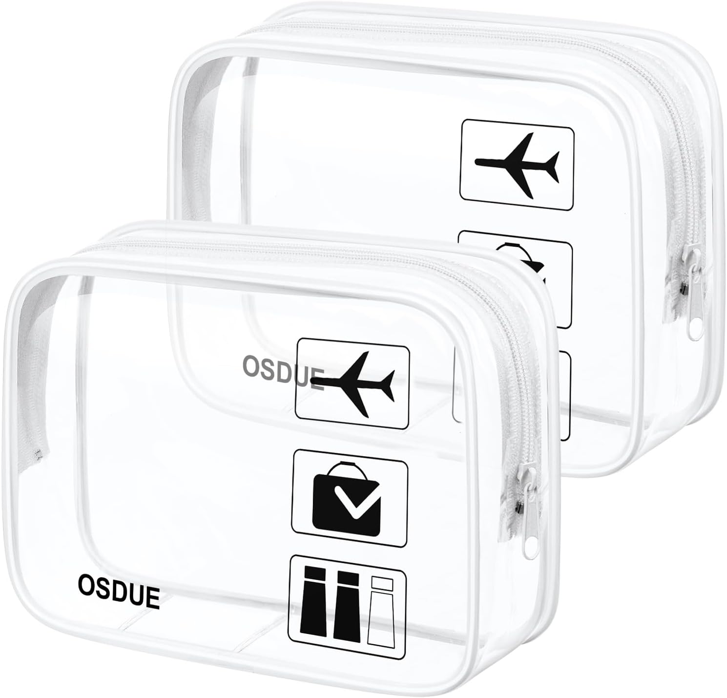 Detalle de OSDUE Trousse de Toilette Transparente 2 pièces