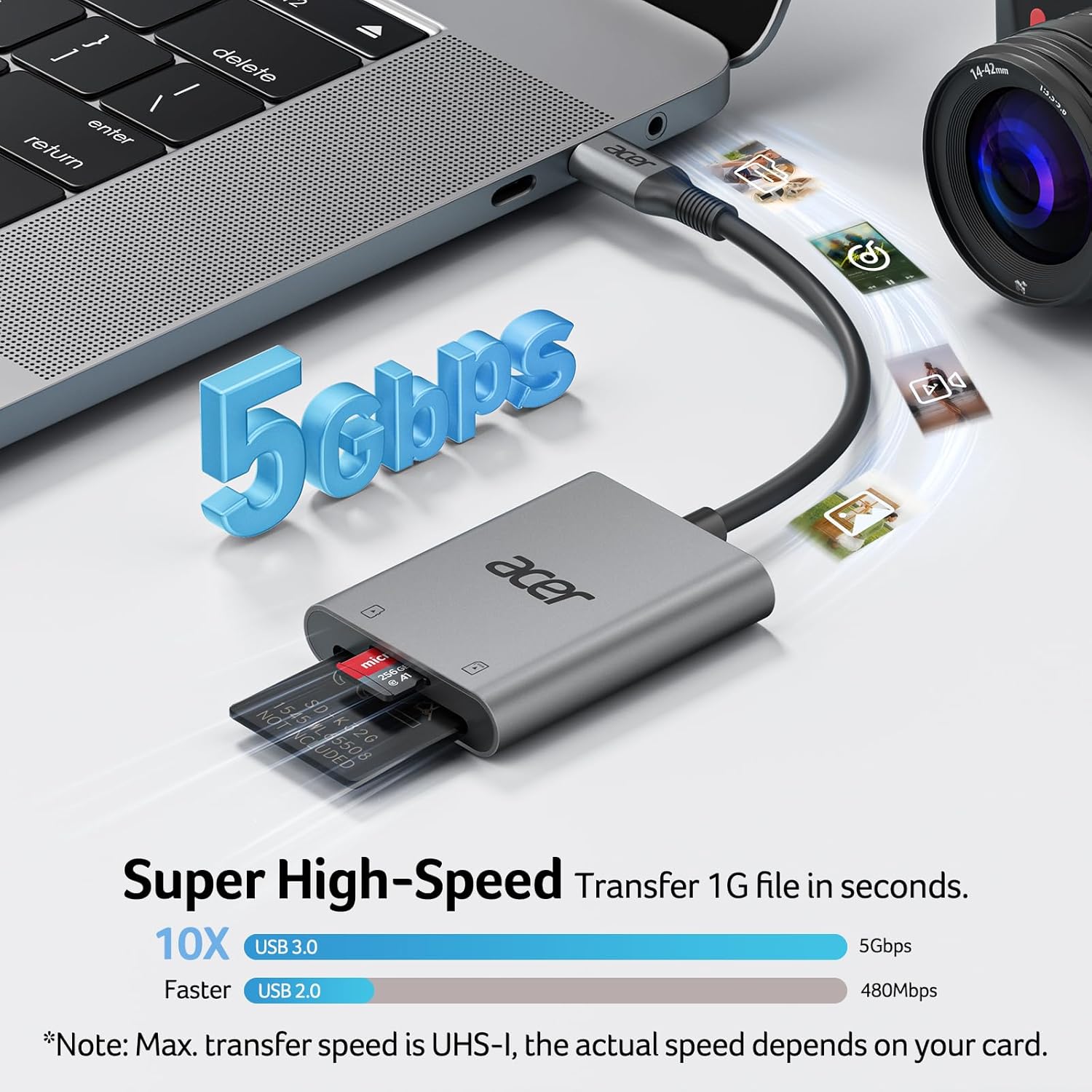 Detalle 2 de Acer USB-C SD Card Reader 1TB