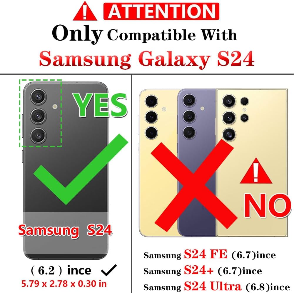 Thumbnail 1 de Aozuoton for Samsung Galaxy S24 case with screen protector and 360° rotatable kickstand