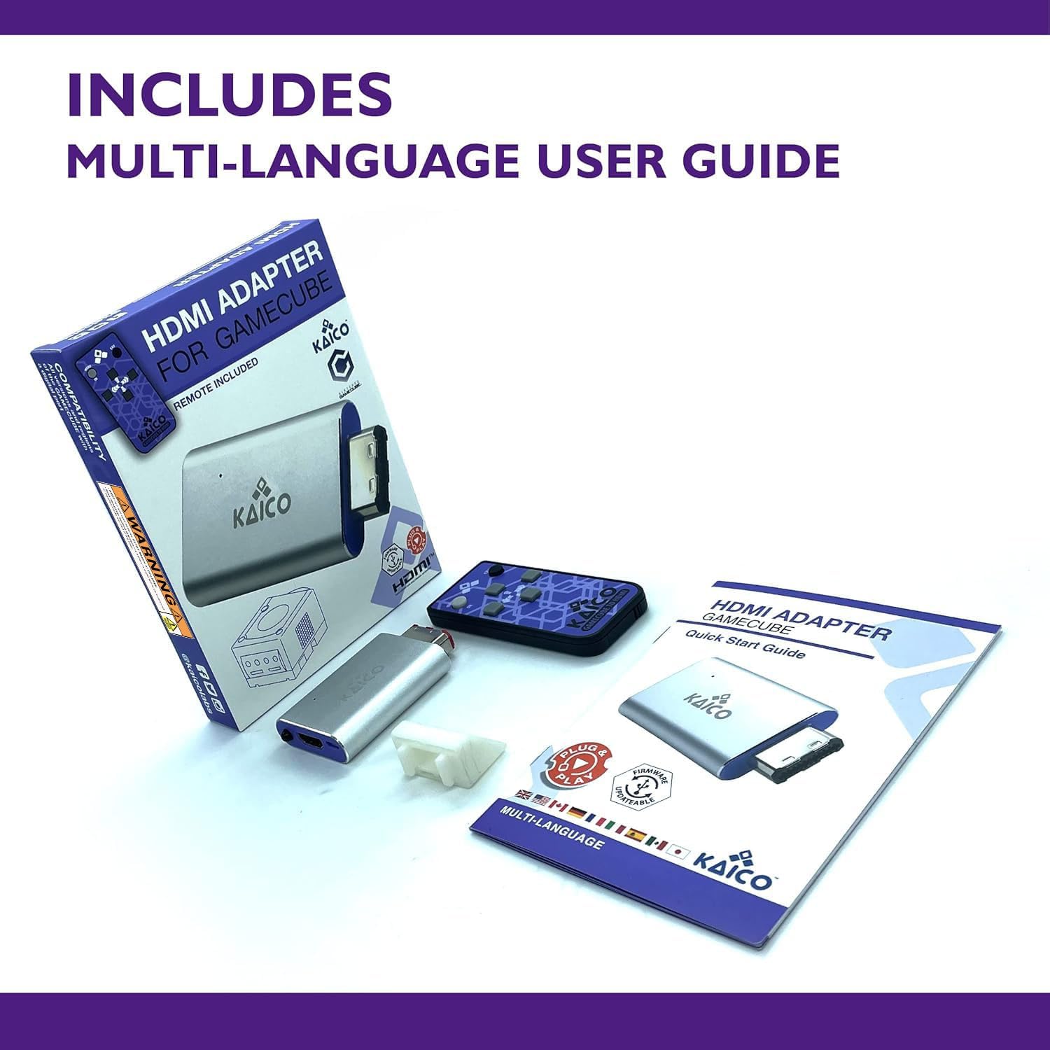 Thumbnail 4 de Kaico Câble adaptateur HDMI GameCube avec GCVideo – doublement de ligne 2X et télécommande