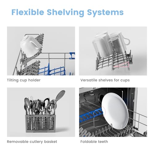 Thumbnail 8 de COMFEE' Table Top Dishwasher, 6 Place Settings, Silver