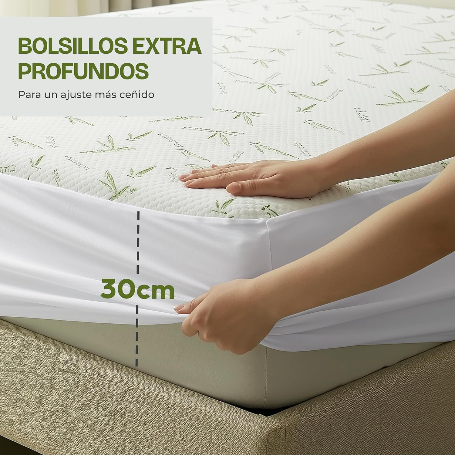 Thumbnail 4 de Utopia Bedding Protector Colchón 150x200x30 cm