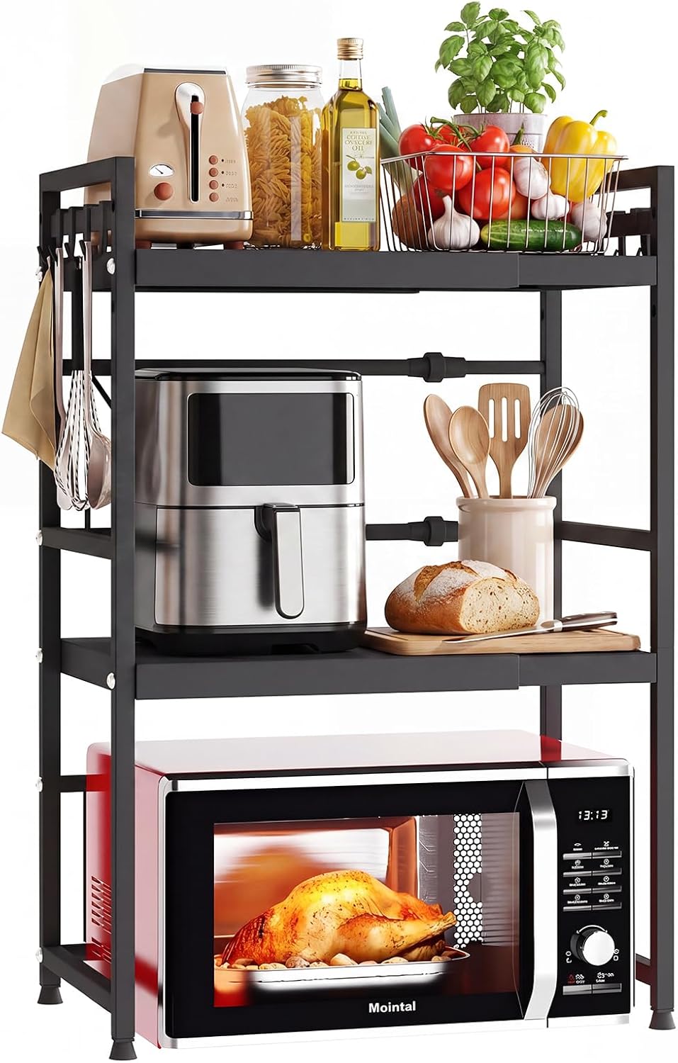 Detalle de Mointal Mikrowellenregal 3-stufig, 50 kg