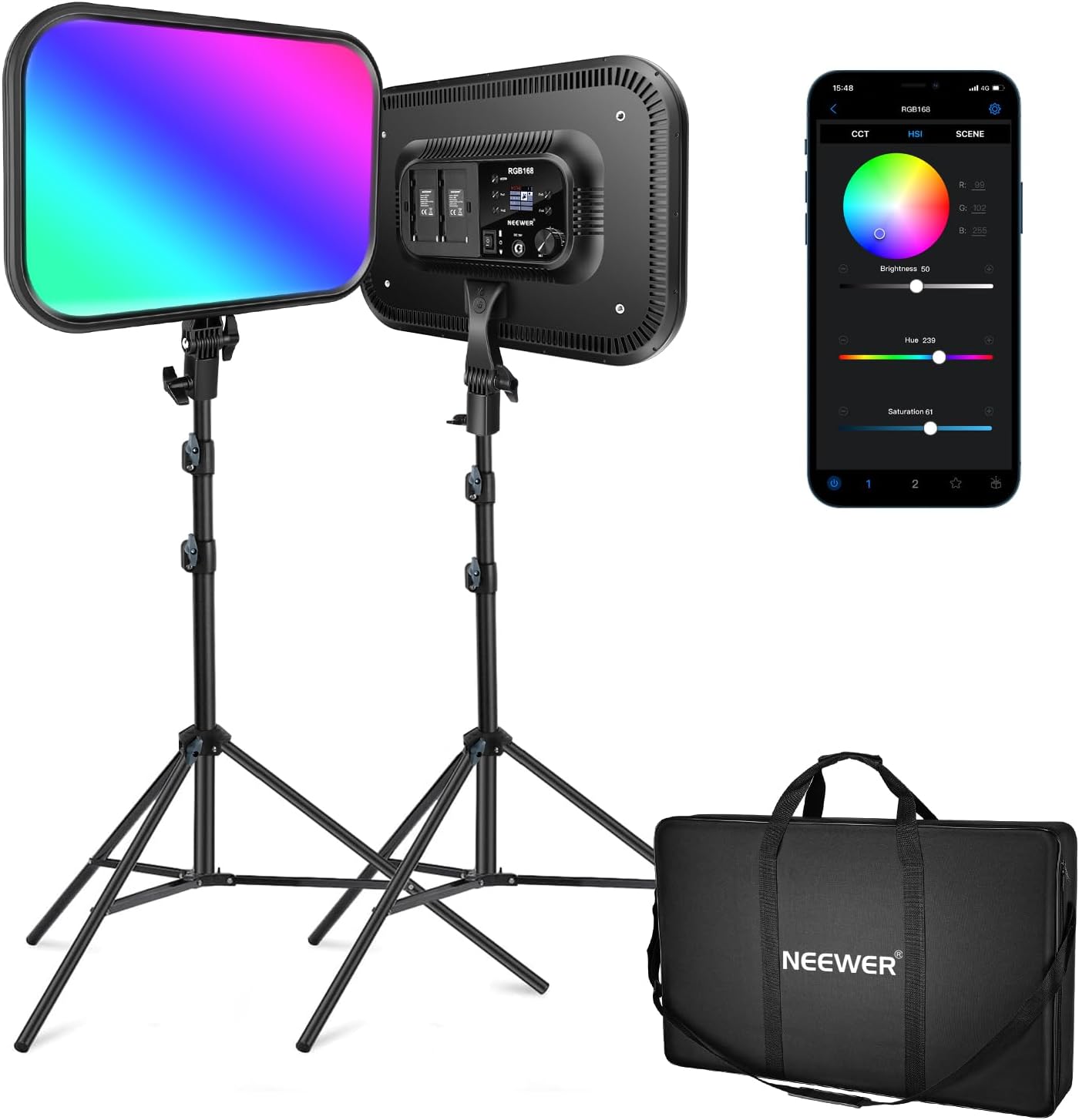 NEEWER RGB168 18,3 Zoll 60W RGB LED Videoleuchte
