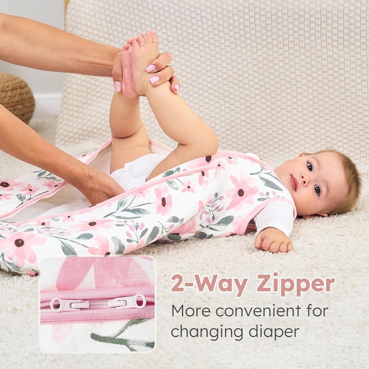 Detalle de Yoofoss Baby Sleeping Bag 0.5 Tog – 2 Pack, 100% Organic Cotton, Summer Sleep Sack