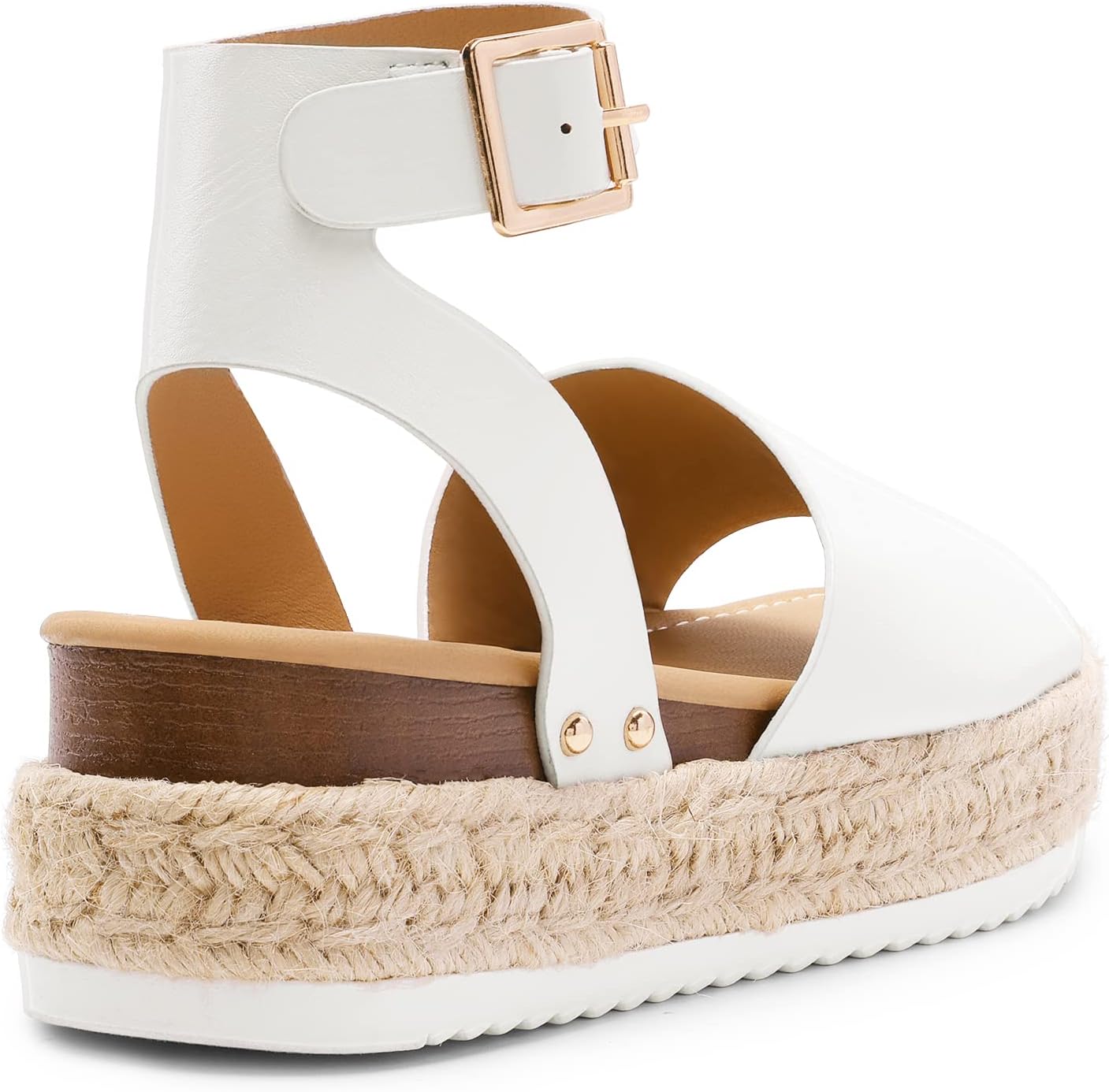 Thumbnail 4 de DREAM PAIRS Women's Platform Espadrilles: Casual Ankle Strap Wide Wedge Sandals