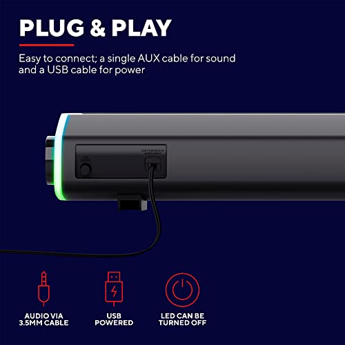 Thumbnail 4 de GXTrust Axon Soundbar Illuminata RGB 12W: compatta, estilo e audio focalizzato al gaming
