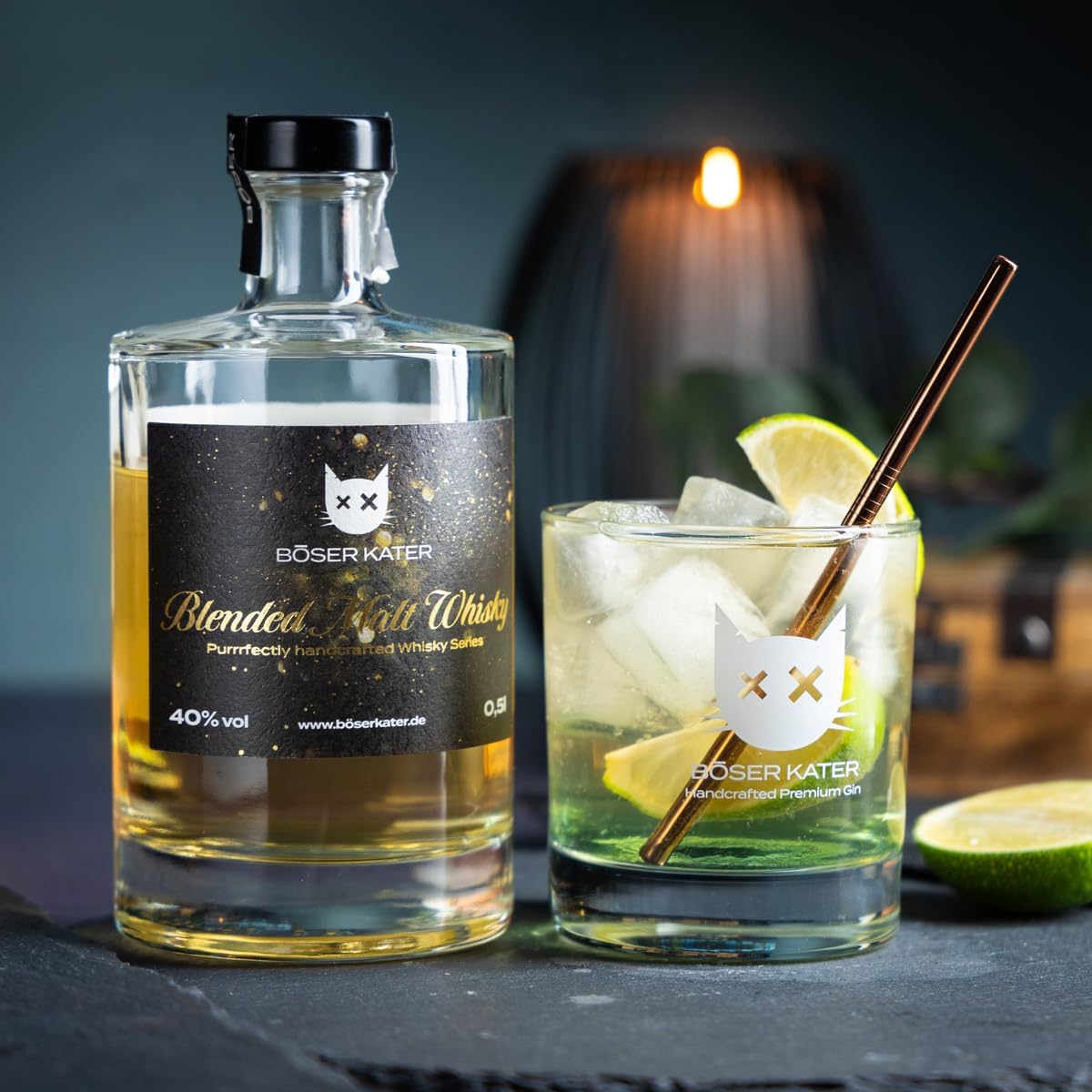 Thumbnail 6 de BÖSER KATER Blended Malt Whisky – fassgelagerter Blend mit Honig- & Vanillenoten (0,5 l, 40 % Vol.)