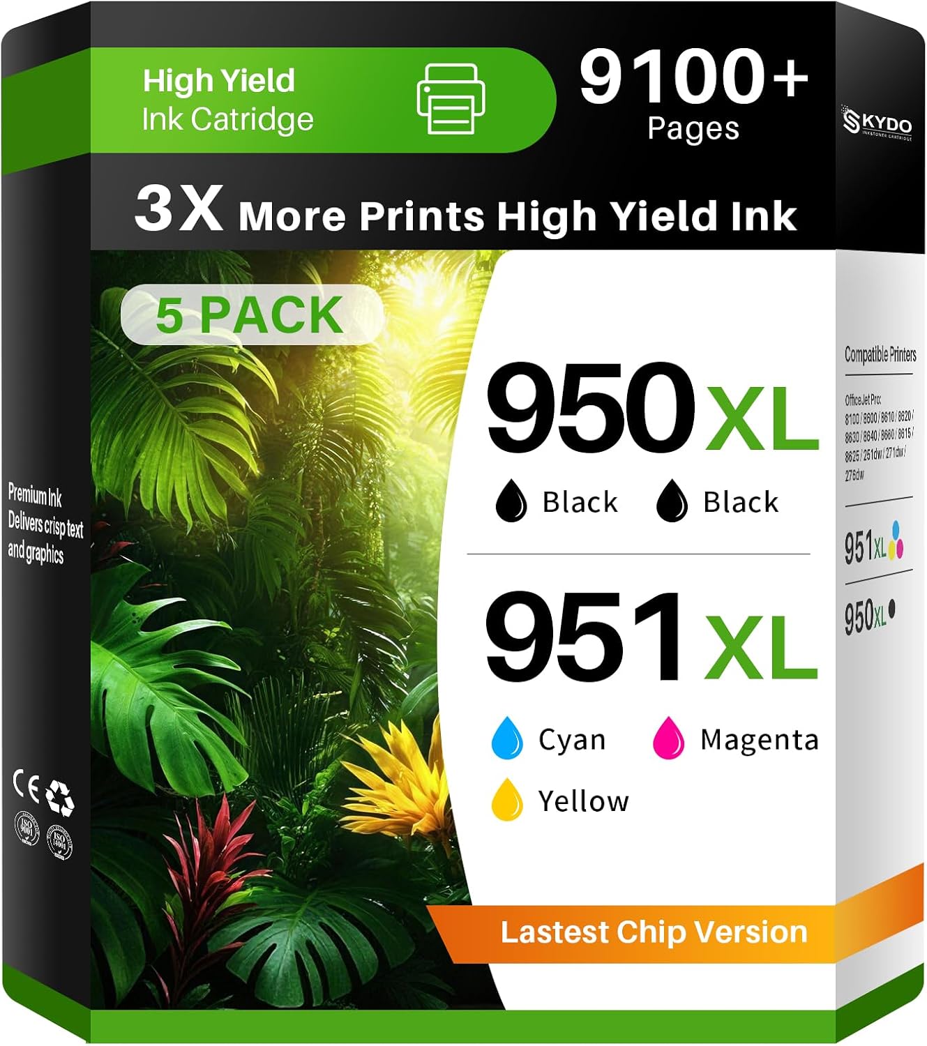 Detalle de Skydo 950XL 951XL High-Yield Ink Cartridge Combo for HP OfficeJet Pro